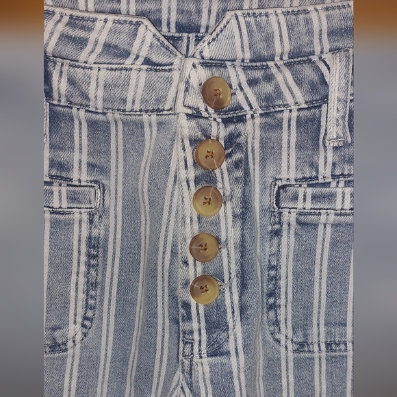 Anthropologie Pilcro Acid Washed High Rise Striped Jeans Size 25 - Picture 6 of 9